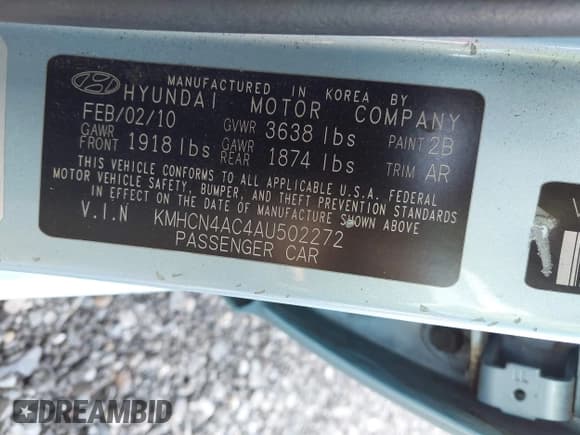 ✅ 2010 Hyundai Accent GLS • VIN: KMHCN4AC4AU502272 • Лот: 40813601. Опубликован ранее на IAAI с пробегом 181 134 миль. Бесплатный доступ к архиву аукционных продаж из США и подробный отчёт об истории автомобиля на DreamBid. Изображение 9.