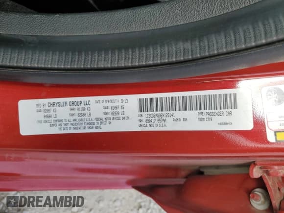 ✅ 2014 Dodge Avenger SE • VIN: 1C3CDZAG3EN129141 • Lot: 53859135. Wystawiony na Copart z przebiegiem 82 565 mil. Bezpłatny archiwum sprzedaży aukcyjnych z USA i szczegółowy raport historii pojazdu na DreamBid. Zdjęcie 12.