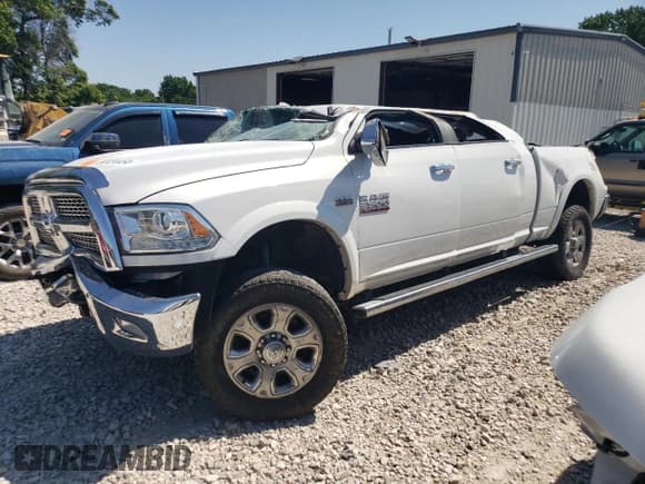 ✅ 2018 Ram 2500 Laramie • VIN: 3C6UR5NJ3JG252142 • Lot: 58724454. Listed on Copart with 99,079 mi. Free auction sales archive from the USA and detailed vehicle history report at DreamBid. Image 1.
