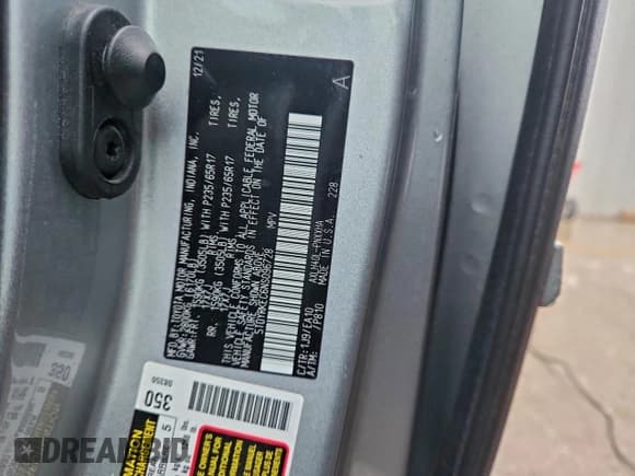 ✅ 2022 Toyota Sienna XLE • VIN: 5TDYRKEC6NS096728 • Lot: 94351285. Listed on Copart with 151,933 mi. Free auction sales archive from the USA and detailed vehicle history report at DreamBid. Image 13.