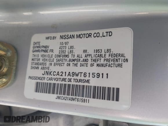 ✅ 1998 Infiniti I30 Standard • VIN: JNKCA21A9WT615911 • Lot: 41904788. Wystawiony na IAAI z przebiegiem 216 340 mil. Bezpłatny archiwum sprzedaży aukcyjnych z USA i szczegółowy raport historii pojazdu na DreamBid. Zdjęcie 9.