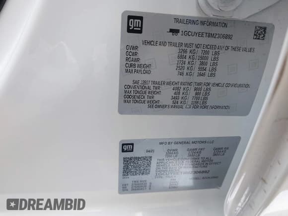 ✅ 2021 Chevrolet Silverado 1500 RST • VIN: 1GCUYEET8MZ306892 • Лот: 41609422. Опубликован ранее на IAAI с пробегом 87 387 миль. Бесплатный доступ к архиву аукционных продаж из США и подробный отчёт об истории автомобиля на DreamBid. Изображение 9.