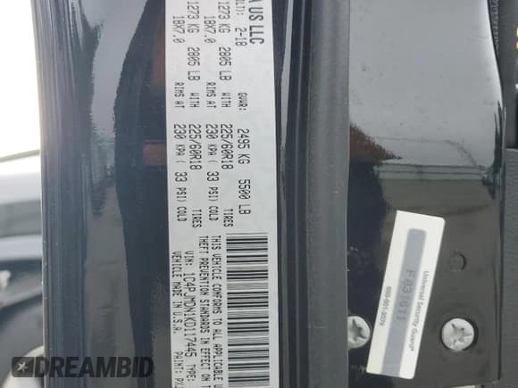 ✅ 2019 Jeep Cherokee Limited • VIN: 1C4PJMDN1KD117445 • Lot: 54826535. Listed on Copart with 116,136 mi. Free auction sales archive from the USA and detailed vehicle history report at DreamBid. Image 13.