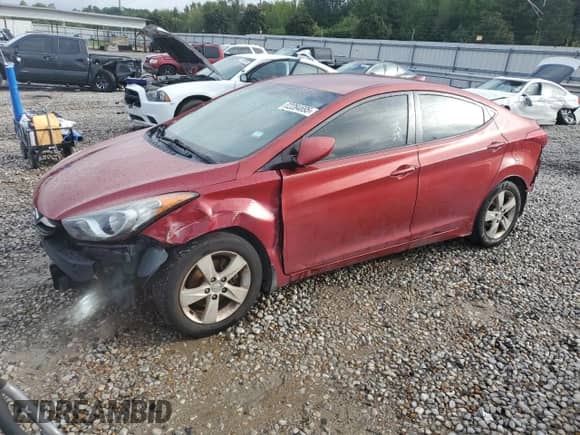2012 Hyundai Elantra GLS with VIN KMHDH4AE0CU427828, listed as a Copart auction lot 82284695 with 190,889 mi miles and Clean title. Bid and sale history available at DreamBid. Image 1.
