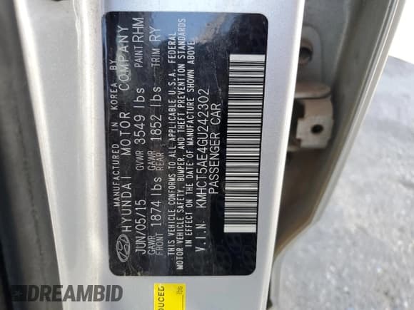 ✅ 2016 Hyundai Accent SE • VIN: KMHCT5AE4GU242302 • Лот: 71748834. Опубликован ранее на Copart с пробегом 113 275 миль. Бесплатный доступ к архиву аукционных продаж из США и подробный отчёт об истории автомобиля на DreamBid. Изображение 12.