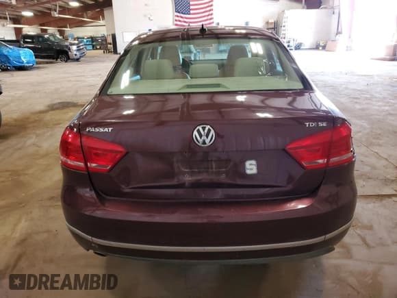 ✅ 2012 Volkswagen Passat SE • VIN: 1VWBN7A35CC062005 • Lot: 66710955. Listed on Copart with 105,969 mi. Free auction sales archive from the USA and detailed vehicle history report at DreamBid. Image 6.