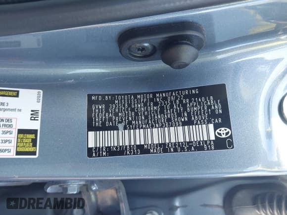 ✅ 2022 Toyota Corolla LE • VIN: 5YFEPMAE3NP367099 • Lot: 43435773. Wystawiony na IAAI z przebiegiem 29 727 mil. Bezpłatny archiwum sprzedaży aukcyjnych z USA i szczegółowy raport historii pojazdu na DreamBid. Zdjęcie 9.