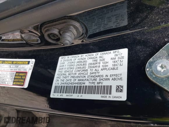 ✅ 2017 Honda CR-V EX-L • VIN: 2HKRW2H83HH658244 • Лот: 42607638. Опубликован ранее на IAAI с пробегом 197 115 миль. Бесплатный доступ к архиву аукционных продаж из США и подробный отчёт об истории автомобиля на DreamBid. Изображение 9.