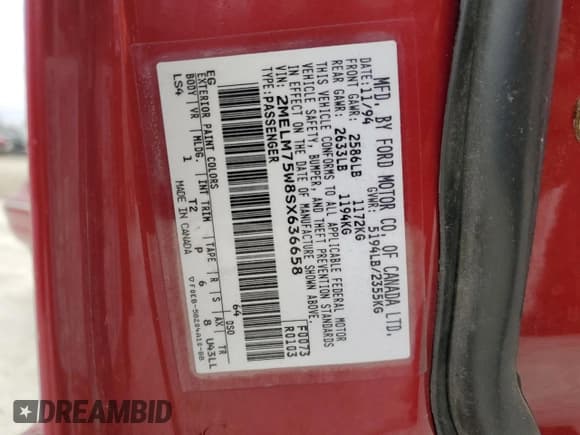 ✅ 1995 Mercury Grand Marquis LS • VIN: 2MELM75W8SX636658 • Лот: 47776445. Опубликован ранее на Copart с пробегом 123 737 миль. Бесплатный доступ к архиву аукционных продаж из США и подробный отчёт об истории автомобиля на DreamBid. Изображение 14.