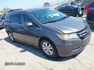 ✅ 2014 Honda Odyssey EX-L • VIN: 5FNRL5H63EB012561 • Lot: 43150266. Listed on IAAI with 117,126 mi. Free auction sales archive from the USA and detailed vehicle history report at DreamBid. Image 1.