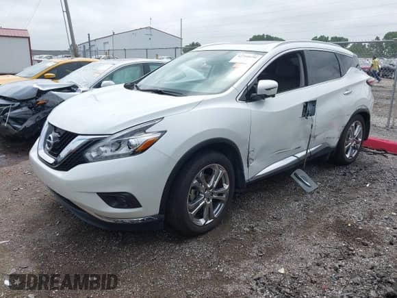 2016 Nissan Murano SV with VIN 5N1AZ2MHXGN131080, listed as a IAAI auction lot 42760690 with 55,280 mi miles and . Bid and sale history available at DreamBid. Image 2.