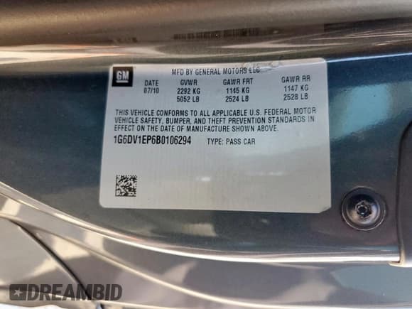 ✅ 2011 Cadillac CTS-V • VIN: 1G6DV1EP6B0106294 • Lot: 69548375. Listed on Copart with 95,226 mi. Free auction sales archive from the USA and detailed vehicle history report at DreamBid. Image 13.