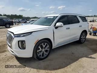 2022 Hyundai Palisade Limited z VIN KM8R54HE6NU449811, wystawiony jako Copart lot #55426075 z przebiegiem 27 047 mil mil oraz Szkoda całkowita • Salvage title. Historia ofert i sprzedaży dostępna na DreamBid. Obrazek 1.