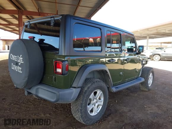 ✅ 2022 Jeep Wrangler Unlimited Sport S • VIN: 1C4HJXDG1NW132866 • Lot: 43436459. Listed on IAAI with 56,107 mi. Free auction sales archive from the USA and detailed vehicle history report at DreamBid. Image 4.