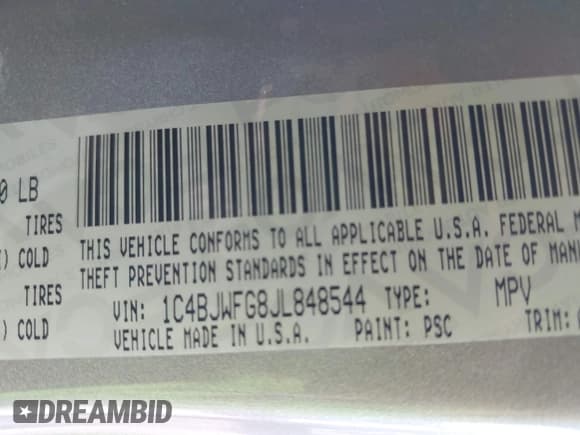 ✅ 2018 Jeep Wrangler Unlimited Rubicon Recon • VIN: 1C4BJWFG8JL848544 • Lot: 43600829. Wystawiony na IAAI z przebiegiem 88 588 mil. Bezpłatny archiwum sprzedaży aukcyjnych z USA i szczegółowy raport historii pojazdu na DreamBid. Zdjęcie 9.