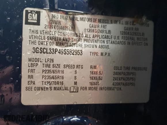 ✅ 2009 Saturn VUE XE • VIN: 3GSCL33P49S582953 • Лот: 42016725. Опубликован ранее на Copart с пробегом 179 902 миль. Бесплатный доступ к архиву аукционных продаж из США и подробный отчёт об истории автомобиля на DreamBid. Изображение 12.