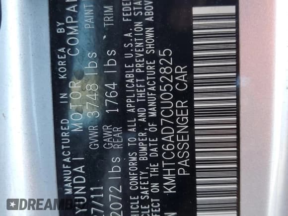 ✅ 2012 Hyundai Veloster w/Gray Int • VIN: KMHTC6AD7CU052825 • Lot: 46370515. Wystawiony na Copart z przebiegiem 113 209 mil. Bezpłatny archiwum sprzedaży aukcyjnych z USA i szczegółowy raport historii pojazdu na DreamBid. Zdjęcie 12.