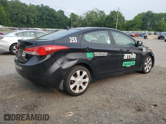 ✅ 2013 Hyundai Elantra Limited • VIN: KMHDH4AE4DU619612 • Lot: 67290295. Listed on Copart with 205,635 mi. Free auction sales archive from the USA and detailed vehicle history report at DreamBid. Image 3.