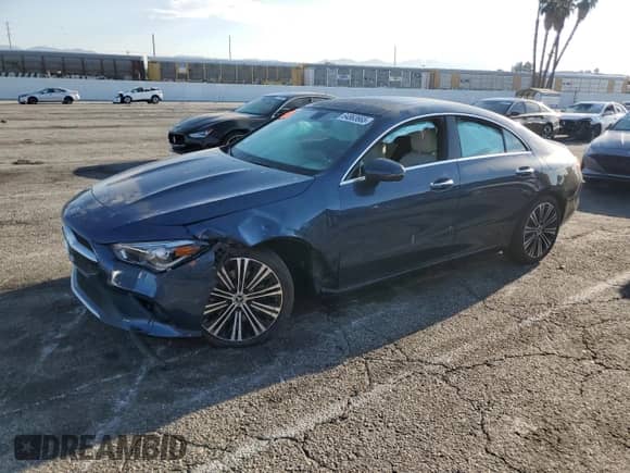 2023 Mercedes-Benz CLA 250 with VIN W1K5J4GB4PN407033, listed as a Copart auction lot 64863665 with 17,456 mi miles and Salvage title. Bid and sale history available at DreamBid. Image 1.