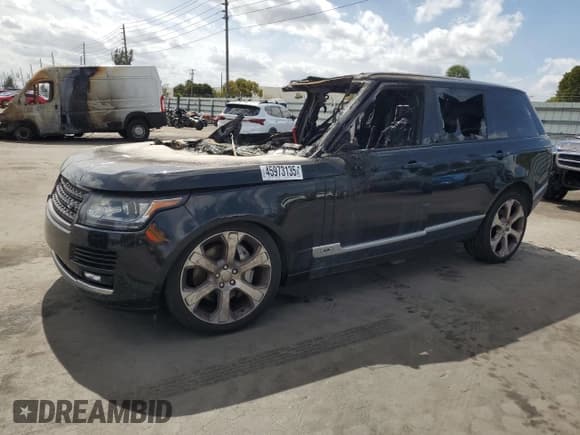 ✅ 2015 Land Rover Range Rover Autobiography • VIN: SALGV3TFXFA203717 • Lot: 45973135. Listed on Copart with Not provided. Free auction sales archive from the USA and detailed vehicle history report at DreamBid. Image 1.