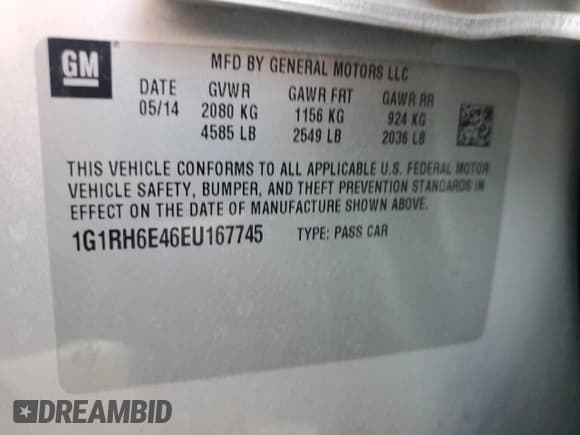 ✅ 2014 Chevrolet Volt • VIN: 1G1RH6E46EU167745 • Lot: 66658364. Wystawiony na Copart z przebiegiem 128 660 mil. Bezpłatny archiwum sprzedaży aukcyjnych z USA i szczegółowy raport historii pojazdu na DreamBid. Zdjęcie 13.