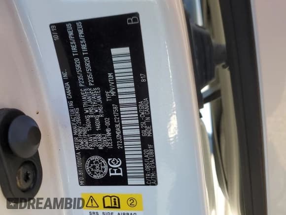 ✅ 2020 Lexus RX 350 • VIN: 2T2JZMDA9LC217587 • Lot: 69869445. Listed on Copart with 38,723 mi. Free auction sales archive from the USA and detailed vehicle history report at DreamBid. Image 14.