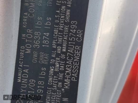 2010 Hyundai Accent GS z VIN KMHCM3AC7AU157493, wystawiony jako Copart lot #78902994 z przebiegiem 110 512 mil mil oraz Czysty tytuł • Clean title. Historia ofert i sprzedaży dostępna na DreamBid. Obrazek 12.