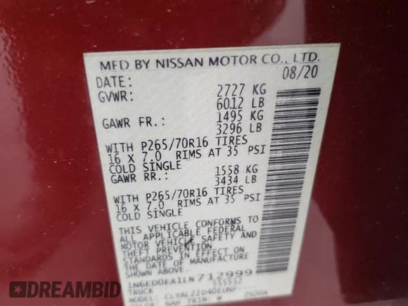 ✅ 2020 Nissan Frontier SV • VIN: 1N6ED0EA1LN712999 • Lot: 77282664. Wystawiony na Copart z przebiegiem Nie podano. Bezpłatny archiwum sprzedaży aukcyjnych z USA i szczegółowy raport historii pojazdu na DreamBid. Zdjęcie 12.