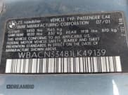 ✅ 2001 BMW Z3 2.5 • VIN: WBACN33481LK49139 • Lot: 41812649. Wystawiony na IAAI z przebiegiem 143 226 mil. Bezpłatny archiwum sprzedaży aukcyjnych z USA i szczegółowy raport historii pojazdu na DreamBid. Zdjęcie 9.