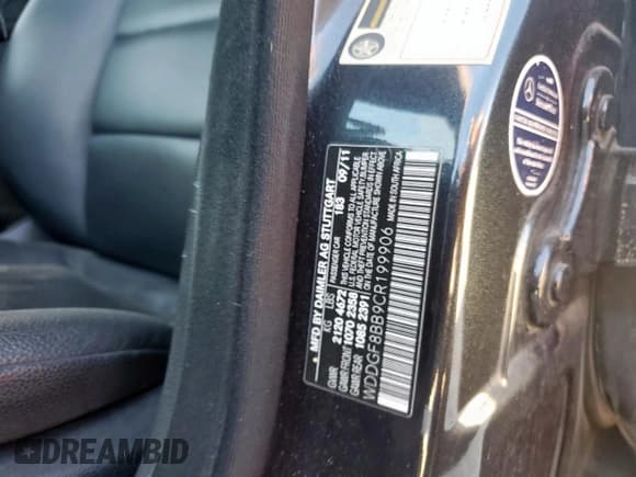 ✅ 2012 Mercedes-Benz C 300 Sport • VIN: WDDGF8BB9CR199906 • Lot: 91329765. Listed on Copart with Not provided. Free auction sales archive from the USA and detailed vehicle history report at DreamBid. Image 12.