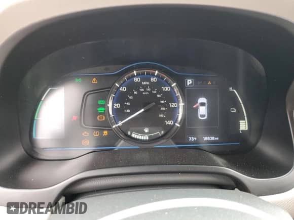 2019 Hyundai Ioniq Blue z VIN KMHC65LC5KU131169, wystawiony jako Copart lot #84560895 z przebiegiem 18 638 mil mil oraz Szkoda całkowita • Salvage title. Historia ofert i sprzedaży dostępna na DreamBid. Obrazek 9.