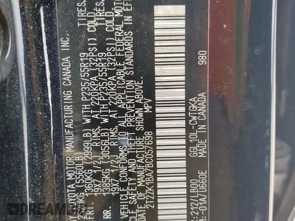 ✅ 2011 Lexus RX 350 • VIN: 2T2ZK1BA7BC057698 • Лот: 61492615. Опубликован ранее на Copart с пробегом 116 854 миль. Бесплатный доступ к архиву аукционных продаж из США и подробный отчёт об истории автомобиля на DreamBid. Изображение 14.