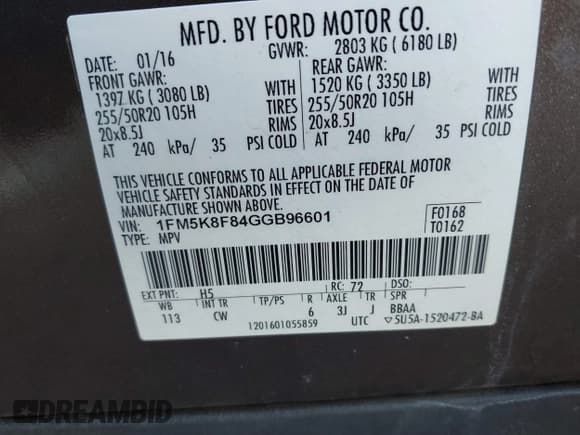 ✅ 2016 Ford Explorer Limited • VIN: 1FM5K8F84GGB96601 • Lot: 41663267. Wystawiony na IAAI z przebiegiem 126 620 mil. Bezpłatny archiwum sprzedaży aukcyjnych z USA i szczegółowy raport historii pojazdu na DreamBid. Zdjęcie 9.