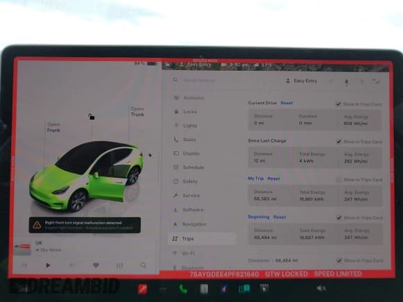 ✅ 2023 Tesla Model Y Long Range • VIN: 7SAYGDEE4PF621640 • Lot: 41796502. Listed on IAAI with 68,484 mi. Free auction sales archive from the USA and detailed vehicle history report at DreamBid. Image 19.