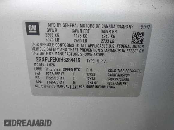 ✅ 2017 Chevrolet Equinox LT • VIN: 2GNFLFEK0H6284416 • Лот: 72123124. Опубликован ранее на Copart с пробегом 132 998 миль. Бесплатный доступ к архиву аукционных продаж из США и подробный отчёт об истории автомобиля на DreamBid. Изображение 13.