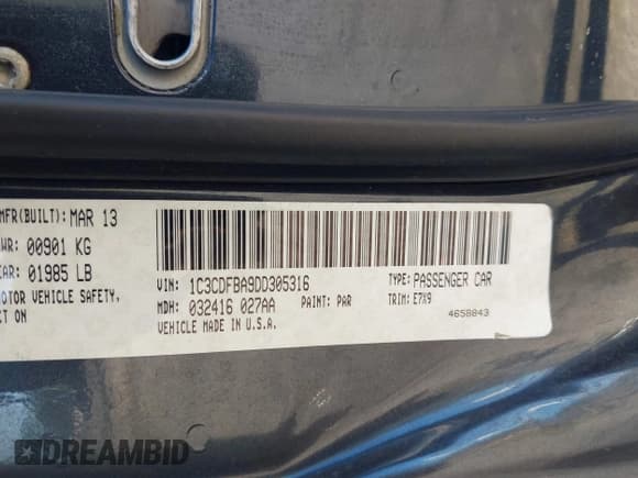 ✅ 2013 Dodge Dart SXT • VIN: 1C3CDFBA9DD305316 • Лот: 43484724. Опубликован ранее на IAAI с пробегом 149 608 миль. Бесплатный доступ к архиву аукционных продаж из США и подробный отчёт об истории автомобиля на DreamBid. Изображение 9.