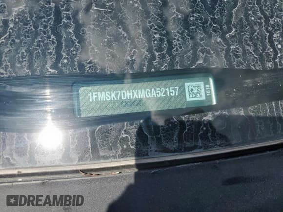 ✅ 2021 Ford Explorer XLT • VIN: 1FMSK7DHXMGA52157 • Lot: 61984145. Listed on Copart with 78,322 mi. Free auction sales archive from the USA and detailed vehicle history report at DreamBid. Image 13.