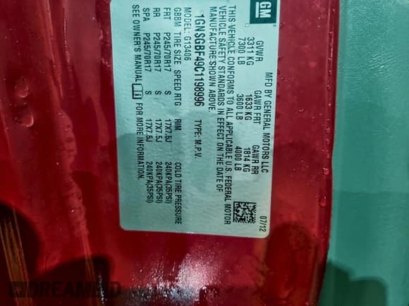 ✅ 2012 Chevrolet Express Passenger LS • VIN: 1GNSGBF49C1198996 • Lot: 94993415. Listed on Copart with 140,854 mi. Free auction sales archive from the USA and detailed vehicle history report at DreamBid. Image 13.