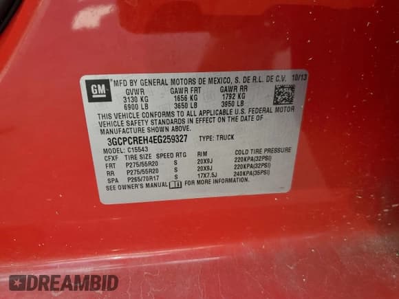 ✅ 2014 Chevrolet Silverado 1500 LT • VIN: 3GCPCREH4EG259327 • Лот: 71877624. Опубликован ранее на Copart с пробегом 144 175 миль. Бесплатный доступ к архиву аукционных продаж из США и подробный отчёт об истории автомобиля на DreamBid. Изображение 12.