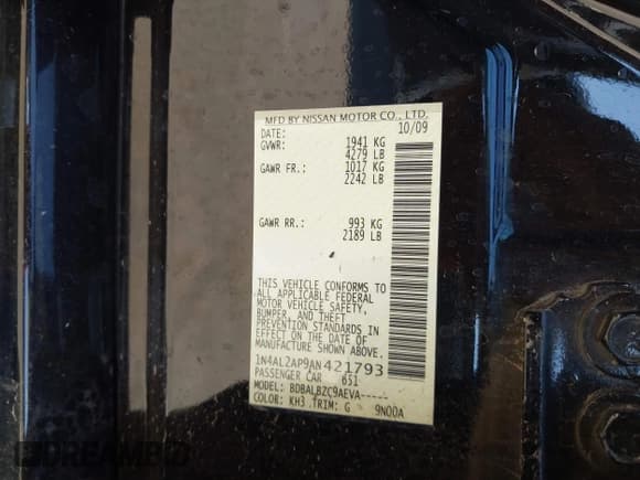 ✅ 2010 Nissan Altima S • VIN: 1N4AL2AP9AN421793 • Лот: 43341340. Опубликован ранее на IAAI с пробегом Не указан. Бесплатный доступ к архиву аукционных продаж из США и подробный отчёт об истории автомобиля на DreamBid. Изображение 9.