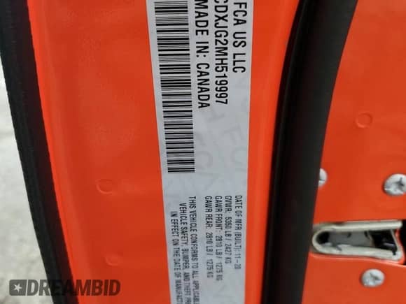 2021 Dodge Charger SXT с VIN 2C3CDXJG2MH519997, выставлен на аукционе Copart как лот 69466015 с пробегом 65 742 миль миль и Списание • Salvage title. История ставок и продаж доступна на DreamBid. Изображение 12.