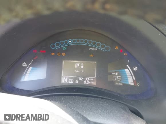 ✅ 2015 Nissan LEAF SL • VIN: 1N4AZ0CP2FC314023 • Lot: 41549354. Listed on IAAI with 102,133 mi. Free auction sales archive from the USA and detailed vehicle history report at DreamBid. Image 14.