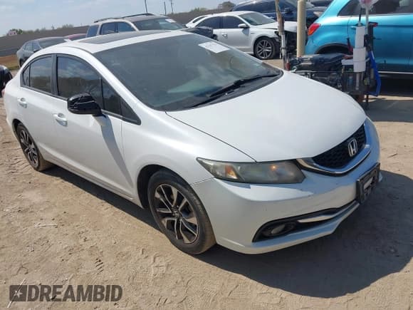 ✅ 2013 Honda Civic EX-L • VIN: 19XFB2F97DE073370 • Lot: 43347531. Listed on IAAI with 185,546 mi. Free auction sales archive from the USA and detailed vehicle history report at DreamBid. Image 1.