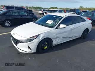 2021 Hyundai Elantra Blue with VIN KMHLM4AJ6MU008632, listed as a IAAI auction lot 43378878 with 61,640 mi miles and . Bid and sale history available at DreamBid. Image 2.