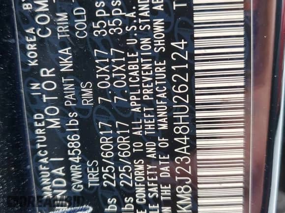 2017 Hyundai Tucson SE z VIN KM8J23A48HU262124, wystawiony jako Copart lot #80371885 z przebiegiem 160 361 mil mil oraz Szkoda całkowita • Salvage title. Historia ofert i sprzedaży dostępna na DreamBid. Obrazek 13.