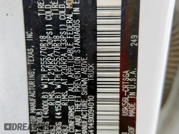 ✅ 2009 Toyota Tundra • VIN: 5TFBW54149X094010 • Lot: 90590785. Wystawiony na Copart z przebiegiem 463 736 mil. Bezpłatny archiwum sprzedaży aukcyjnych z USA i szczegółowy raport historii pojazdu na DreamBid. Zdjęcie 12.