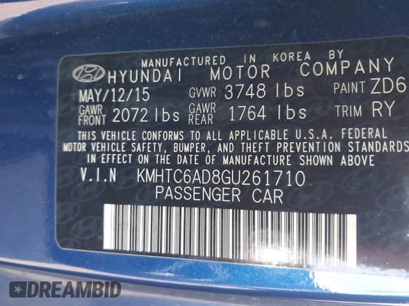 ✅ 2016 Hyundai Veloster • VIN: KMHTC6AD8GU261710 • Lot: 41349109. Wystawiony na IAAI z przebiegiem 96 750 mil. Bezpłatny archiwum sprzedaży aukcyjnych z USA i szczegółowy raport historii pojazdu na DreamBid. Zdjęcie 9.