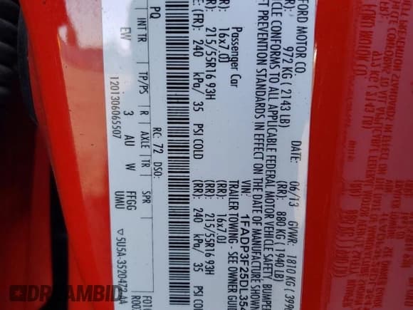 ✅ 2013 Ford Focus SE • VIN: 1FADP3F25DL354100 • Lot: 85890695. Wystawiony na Copart z przebiegiem 85 652 mil. Bezpłatny archiwum sprzedaży aukcyjnych z USA i szczegółowy raport historii pojazdu na DreamBid. Zdjęcie 12.