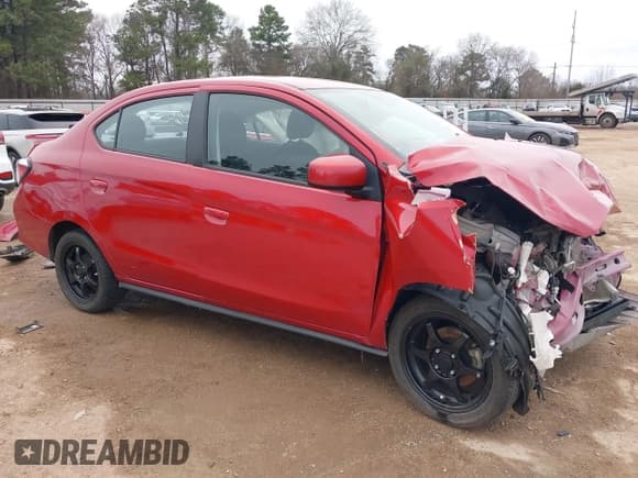 ✅ 2022 Mitsubishi Mirage ES • VIN: ML32FUFJ8NHF07368 • Lot: 41627957. Listed on IAAI with 43,836 mi. Free auction sales archive from the USA and detailed vehicle history report at DreamBid. Image 1.