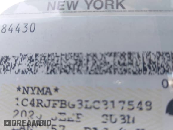 ✅ 2020 Jeep Grand Cherokee Limited X • VIN: 1C4RJFBG3LC317548 • Lot: 42557544. Listed on IAAI with 34,401 mi. Free auction sales archive from the USA and detailed vehicle history report at DreamBid. Image 17.